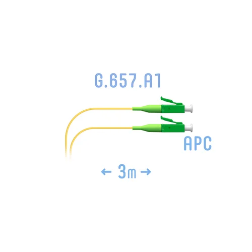 Шнур монтажный оптический LC/APC SM G.657.A1 3 метра